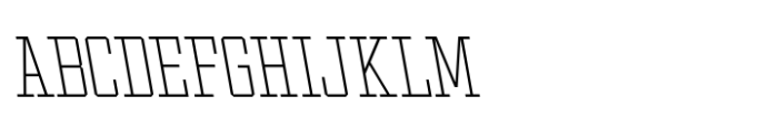 Ace Narrow Thin Left Font UPPERCASE