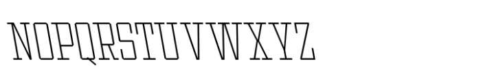 Ace Narrow Thin Left Font UPPERCASE