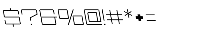 Ace Wide Thin Left Font OTHER CHARS