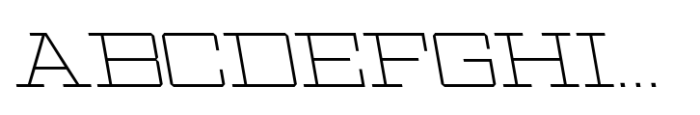 Ace Wide Thin Left Font UPPERCASE