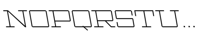 Ace Wide Thin Left Font UPPERCASE
