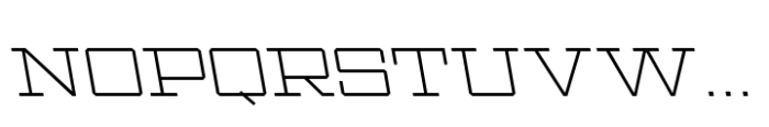 Ace Wide Thin Left Font LOWERCASE