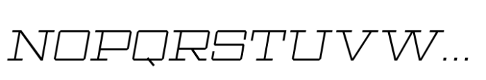 Ace Wide Thin Right Font LOWERCASE