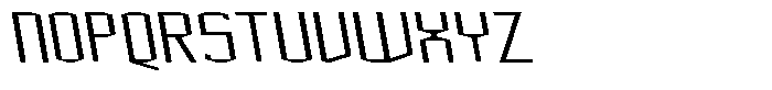 Acel Gothic Backslant Font UPPERCASE