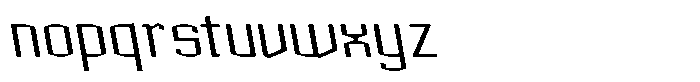 Acel Gothic Backslant Font LOWERCASE