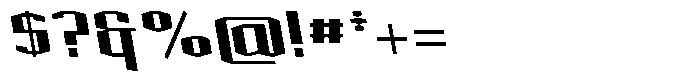Acel Gothic Black Backslant Font OTHER CHARS