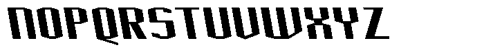 Acel Gothic Black Backslant Font UPPERCASE