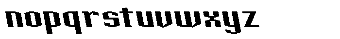 Acel Gothic Black Backslant Font LOWERCASE