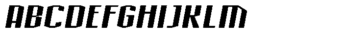 Acel Gothic Black Italic Font UPPERCASE