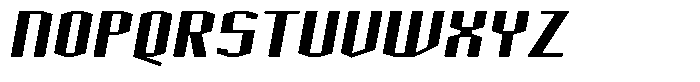 Acel Gothic Black Italic Font UPPERCASE