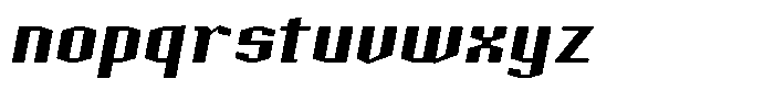 Acel Gothic Black Italic Font LOWERCASE