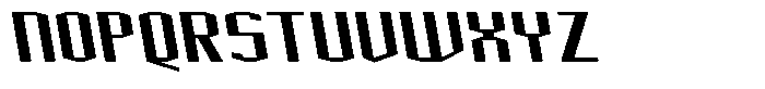 Acel Gothic Extrabold Backslant Font UPPERCASE