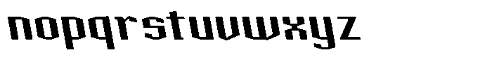 Acel Gothic Extrabold Backslant Font LOWERCASE