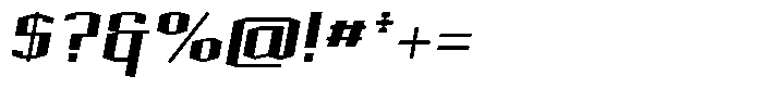 Acel Gothic Extrabold Italic Font OTHER CHARS