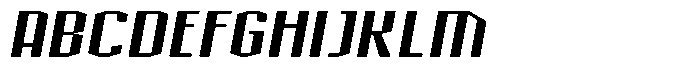 Acel Gothic Extrabold Italic Font UPPERCASE