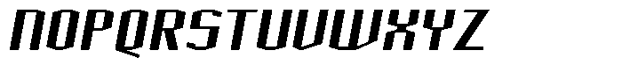 Acel Gothic Extrabold Italic Font UPPERCASE