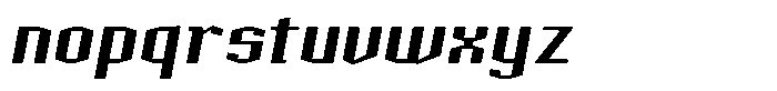 Acel Gothic Extrabold Italic Font LOWERCASE