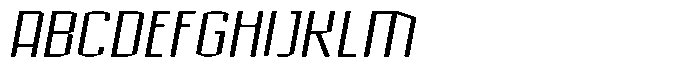 Acel Gothic Italic Font UPPERCASE