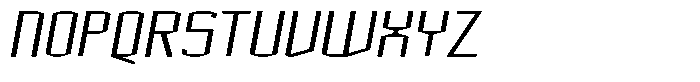 Acel Gothic Italic Font UPPERCASE