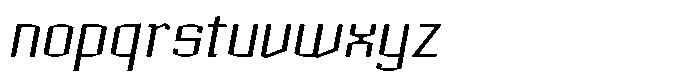 Acel Gothic Italic Font LOWERCASE