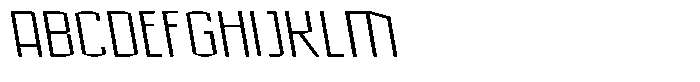 Acel Gothic Light Backslant Font UPPERCASE