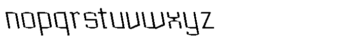 Acel Gothic Light Backslant Font LOWERCASE