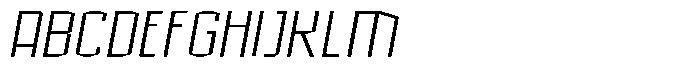 Acel Gothic Light Italic Font UPPERCASE