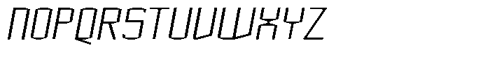 Acel Gothic Light Italic Font UPPERCASE