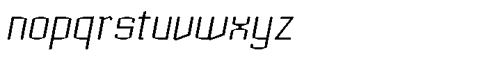 Acel Gothic Light Italic Font LOWERCASE