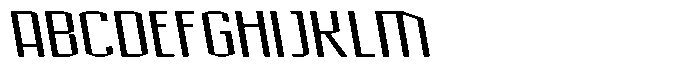 Acel Gothic Medium Backslant Font UPPERCASE
