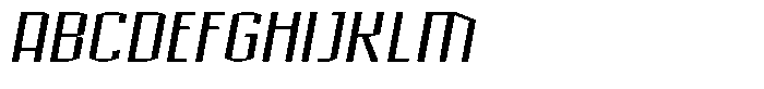 Acel Gothic Medium Italic Font UPPERCASE