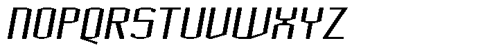 Acel Gothic Medium Italic Font UPPERCASE