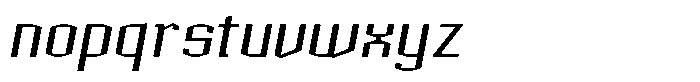 Acel Gothic Medium Italic Font LOWERCASE