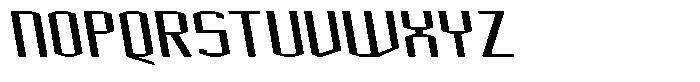 Acel Gothic Semibold Backslant Font UPPERCASE