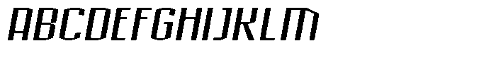 Acel Gothic Semibold Italic Font UPPERCASE