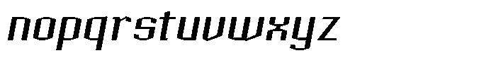 Acel Gothic Semibold Italic Font LOWERCASE
