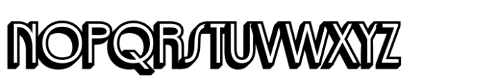 Acelina Extrude Left Font UPPERCASE