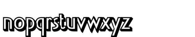 Acello Extrude Right Font LOWERCASE