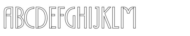 Acello Outline Font UPPERCASE