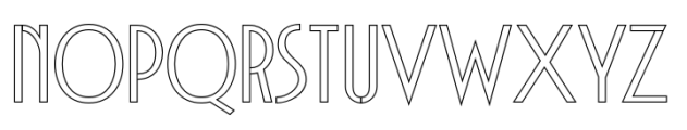 Acello Outline Font UPPERCASE