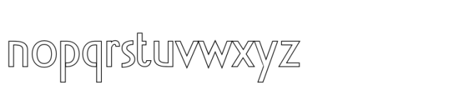 Acello Outline Font LOWERCASE