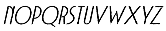 Acello Rough Italic Font UPPERCASE