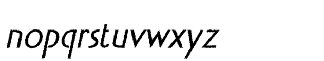 Acello Rough Italic Font LOWERCASE