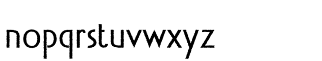Acello Rough Font LOWERCASE