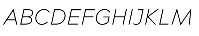 Acherus Grotesque Extra Light Italic Font UPPERCASE