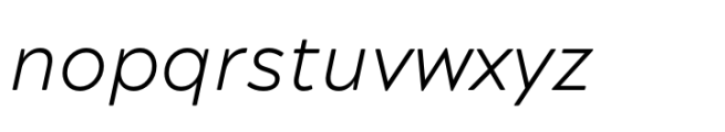 Acherus Grotesque Light Italic Font LOWERCASE
