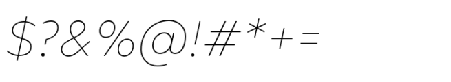 Acherus Grotesque Thin Italic Font OTHER CHARS