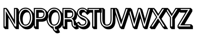 Achiello Extrude Right Font UPPERCASE