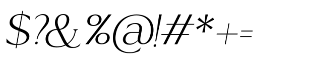 Acosta Extra Light Italic Font OTHER CHARS