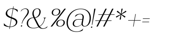 Acosta Thin Italic Font OTHER CHARS